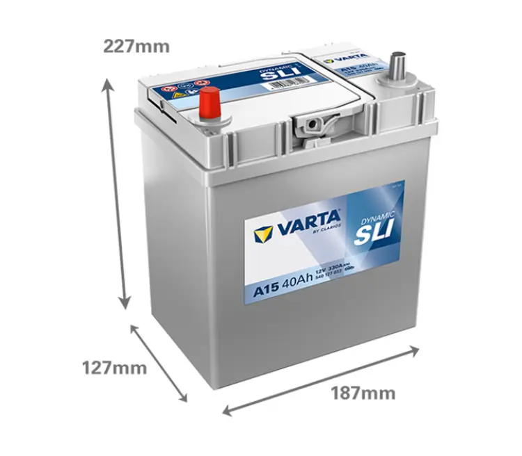 Varta Dynamic 40Ah, 12V, A15, JIS, L+ - Image 2