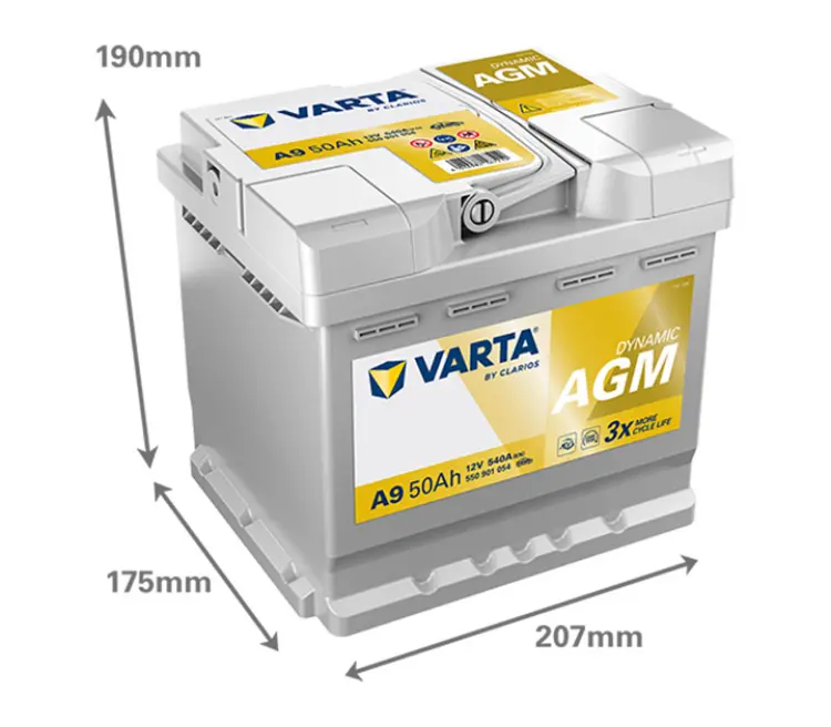 Varta Dynamic AGM 50Ah, 12V, A9 - Image 2