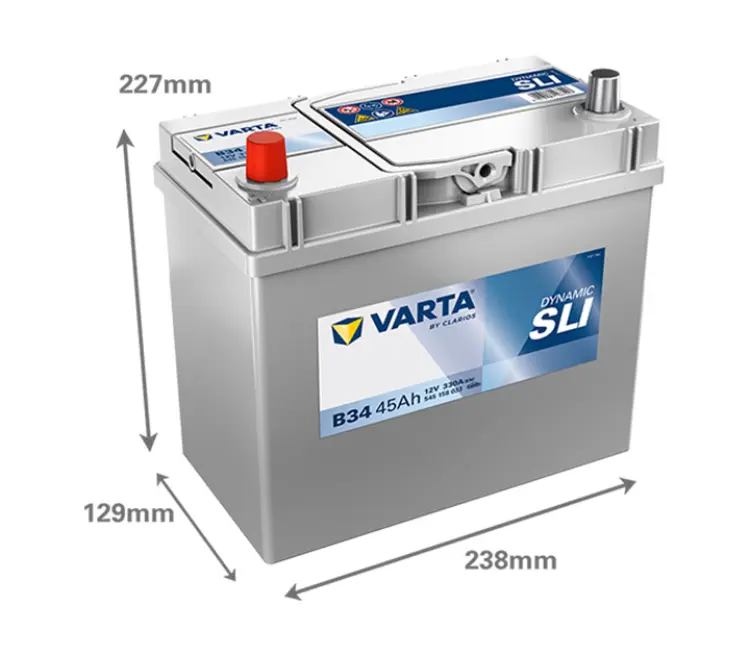 Varta Dynamic 45Ah, 12V, B34, JIS, L+ - Image 2