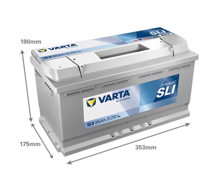 Varta Dynamic SLI 95Ah, 12V, G3 - Image 2