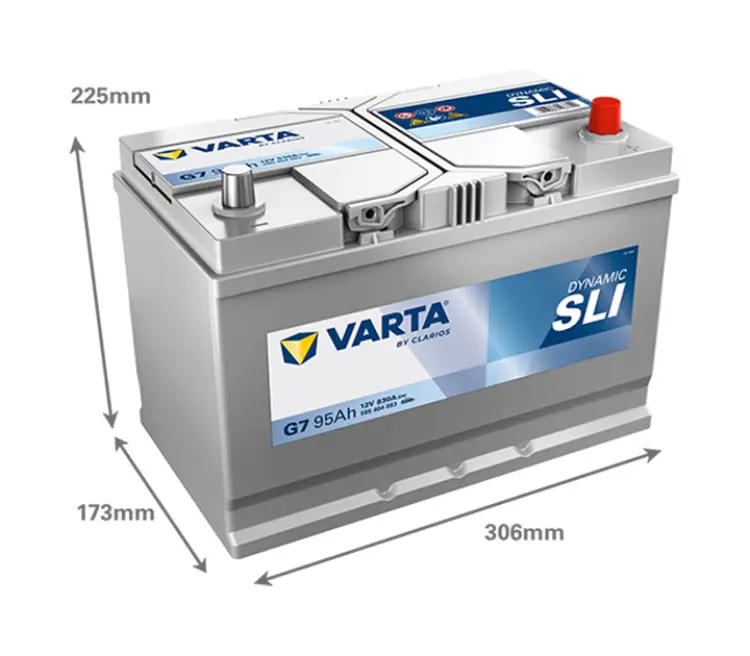 Varta Dynamic 95Ah, 12V, G7, JIS, R+ - Image 2