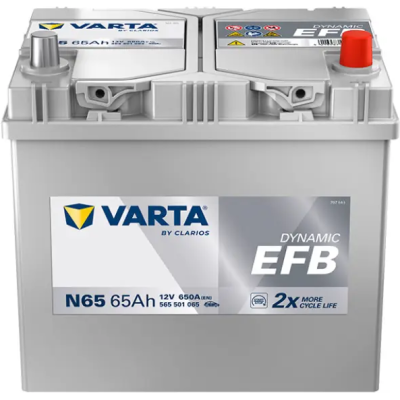 Varta Dynamic EFB 65Ah, 12V, N65, JIS, R+