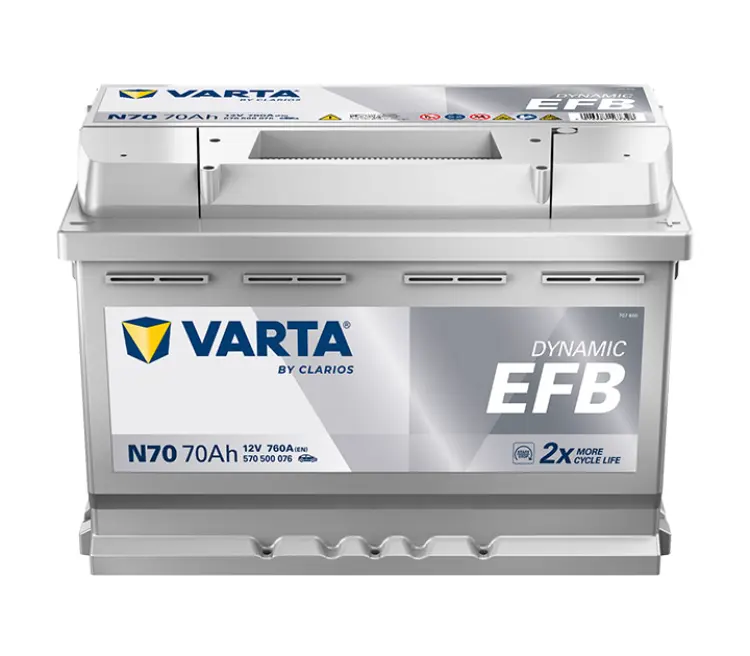Varta Dynamic EFB 70Ah, 12V, N70