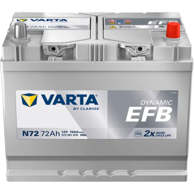 Varta Dynamic EFB 72Ah, 12V, N72, JIS, R+