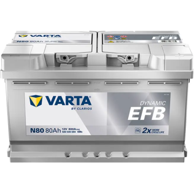 Varta Dynamic EFB 80Ah, 12V, N80